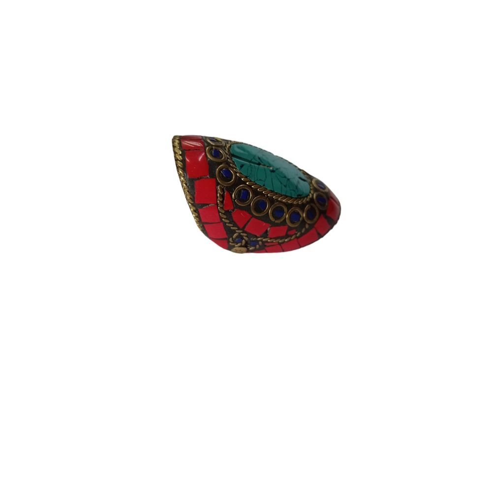 Anel de Mosaicos Coloridos N° 20 Loja da Índia Anel Indiano Max N°22 - 3