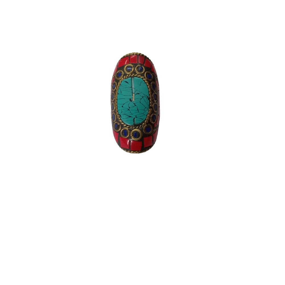 Anel de Mosaicos Coloridos N° 20 Loja da Índia Anel Indiano Max N°22 - 1