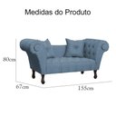 Ver imagem 6 de Namoradeira Estofada para Salão de Beleza Dubai Linho Azul - Lm Decor