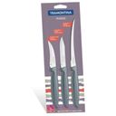 Ver imagem 2 de Jogo de Facas Plenus com Lâminas em Aço Inox e Cabos de Polipropileno Cinza 3 Peças