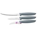 Ver imagem 1 de Jogo de Facas Plenus com Lâminas em Aço Inox e Cabos de Polipropileno Cinza 3 Peças