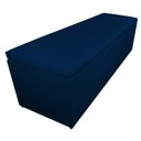 Ver imagem 2 de Calçadeira Recamier Baú Solteiro 90cm Eva Suede Azul Marinho - DS Estofados