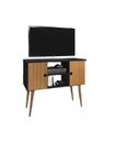 Ver imagem 1 de Rack Retro Aparador P/ Tv até 40" Viena Preto Ripado