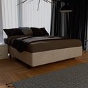Ver imagem 2 de Base Box para Cama Casal 138x188cm Liz S05 Suede Bordado Bege - Mpozenato