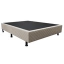 Ver imagem 1 de Base Box para Cama Casal 138x188cm Liz S05 Suede Bordado Bege - Mpozenato