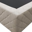 Ver imagem 3 de Base Box para Cama Casal 138x188cm Liz S05 Suede Bordado Bege - Mpozenato