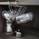 Ver imagem 3 de Porta Copos Suspenso Organizador de Armário Encaixe Cozinha Cromado