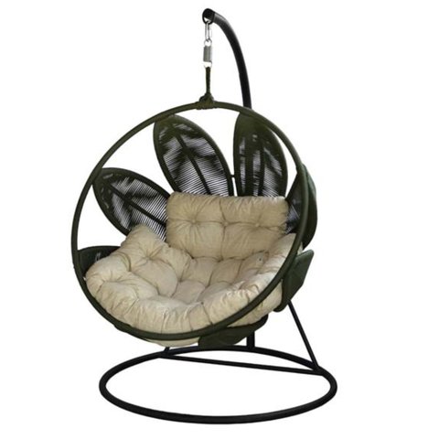 Cadeira Balanço Corda Náutica + Suporte Jardim Piscina Varanda