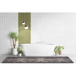 Tapete Passadeira Emborrachada Pvc Antiderrapante 0,65x5,00m Barrado Arabesco - 4