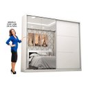 Ver imagem 4 de Guarda-Roupa Casal com Espelho 2 Portas de Correr Belgrado Espresso Móveis Flex Color