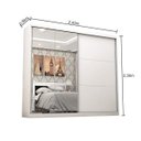 Ver imagem 3 de Guarda-Roupa Casal com Espelho 2 Portas de Correr Belgrado Espresso Móveis Flex Color