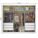 Ver imagem 6 de Guarda-Roupa Casal com Espelho 2 Portas de Correr Belgrado Espresso Móveis Flex Color