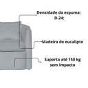 Ver imagem 3 de Poltrona Decorativa Sala Recepção Escritório Veludo Alana Cor Prata