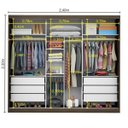 Ver imagem 6 de Guarda-Roupa Casal com Espelho 2 Portas de Correr Belgrado Espresso Móveis Flex Color