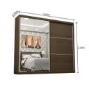 Ver imagem 3 de Guarda-Roupa Casal com Espelho 2 Portas de Correr Belgrado Espresso Móveis Flex Color