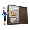 Ver imagem 4 de Guarda-Roupa Casal com Espelho 2 Portas de Correr Belgrado Espresso Móveis Flex Color