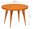 Ver imagem 4 de Mesa de Jantar Cozinha Redonda 90cm Madeira Maciça 5 Lugares