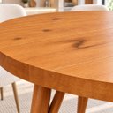 Ver imagem 3 de Mesa de Jantar Cozinha Redonda 90cm Madeira Maciça 5 Lugares