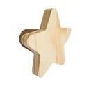 Ver imagem 3 de Kit 3 Ganchos Cabideiro de Madeira Pinus Pendurador Parede Formato Estrela Decorativo