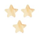 Ver imagem 1 de Kit 3 Ganchos Cabideiro de Madeira Pinus Pendurador Parede Formato Estrela Decorativo