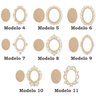 Kit 15 Moldura placa mdf Oval 14 cm c fundo opção 8 modelos - Modelo 8 - 1
