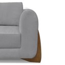 Ver mais imagens de Kit 2 Poltronas Jolie 1 Lugar Pes Boomerang Linho Cinza Ezz