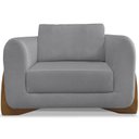 Ver imagem 7 de Kit 2 Poltronas Jolie 1 Lugar Pes Boomerang Linho Cinza Ezz