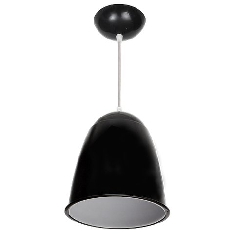 Kit 3 Pendente Ananda Poptem preto luminária lustre 21cm copo sala