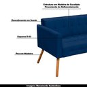 Ver imagem 4 de Poltrona Namoradeira Decorativa Pés Palito Karen Suede Azul Marinho - Gran Belo