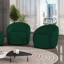 Ver imagem 2 de Poltrona Orgânica Giratória Kit 2 Lua Bouclê Verde D03 - D’Rossi