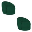 Ver imagem 1 de Poltrona Orgânica Giratória Kit 2 Lua Bouclê Verde D03 - D’Rossi