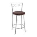 Ver imagem 1 de Kit 2 Banquetas Cromadas Assento Espuma D15 Treparoni Marrom