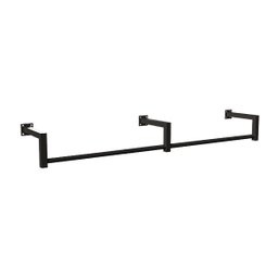 Arara De Parede Para Loja Modelo em L Premium Leve Comac - 8 Tamanhos Preto 150 cm - 1