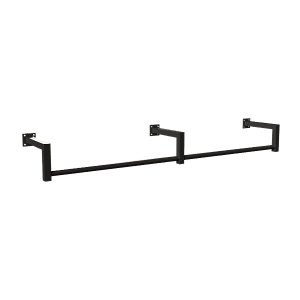 Arara De Parede Para Loja Modelo em L Premium Leve Comac - 8 Tamanhos Preto 150 cm
