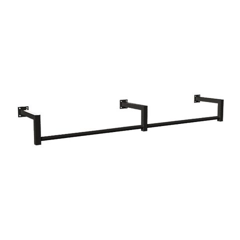 Arara De Parede Para Loja Modelo em L Premium Leve Comac - 8 Tamanhos Preto 150 cm