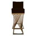 Ver imagem 1 de Banqueta Luma Base de Ferro Sued Marrom - D'classe Decor