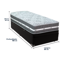 Ver imagem 3 de Cama Box Baú Preto e Colchão Black Graphite Molas Ensacadas Solteiro 88x188x27 Anjos