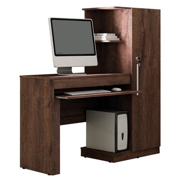 Mesa para Computador com Armário 1 Porta 1 Gaveta Office Valdemóveis - 3