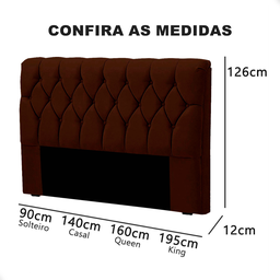 Cabeceira Cama Casal Box Estofada 1,4m Quarto Suede Istambul:marrom - 3