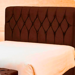 Cabeceira Cama Casal Box Estofada 1,4m Quarto Suede Istambul:marrom - 4