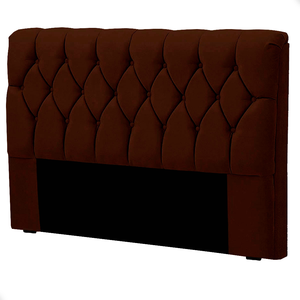 Cabeceira Cama Casal Box Estofada 1,4m Quarto Suede Istambul:marrom
