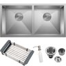 Cuba Inox 304 Quadrada Gourmet Plana Cozinha 88x40 com Lixeira e Acessórios Smartinox SQ900 - 1