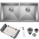 Ver imagem 1 de Cuba Inox 304 Quadrada Gourmet Plana Cozinha 88x40 com Lixeira e Acessórios Smartinox SQ900