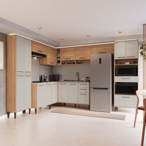 Cozinha Completa 9 Peças com Torre Quente e Paneleiro Duplo Jade