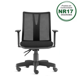 Cadeira para Escritório Addit Diretor Telada Cor Preta - 2406 - 4