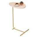 Ver imagem 2 de Mesa de Canto Orgânica Alamanda Off White/dourado - Jb Bechara