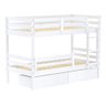 Beliche Solteiro Slim com 02 Gavetas e Grade de Proteção Madeira Maciça Branco Housin - 2