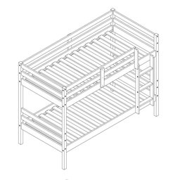 Beliche Solteiro Slim com 02 Gavetas e Grade de Proteção Madeira Maciça Branco Housin - 7