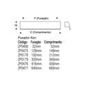 Ver imagem 3 de Puxador Ken Níquel Escovado 32mm Zen Design