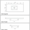 Ver imagem 5 de Pia Roralit Cozinha Sintético 120x55cm Cuba Inox Pedra Escura - 562208 - A.j.rorato